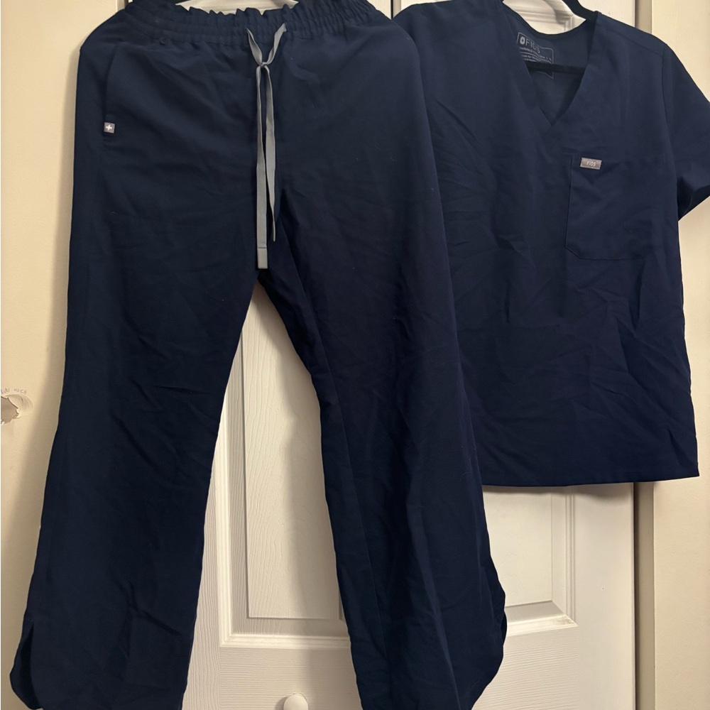 Figs Navy Blue Scrub Set